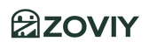 ZOVIY wordmark and miniature-world architectural symbol